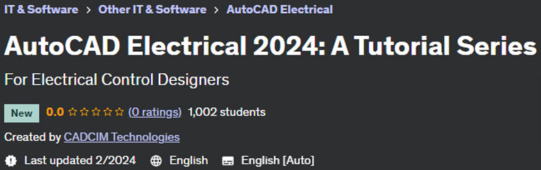 AutoCAD Electrical 2024: A Tutorial Series 2024-2