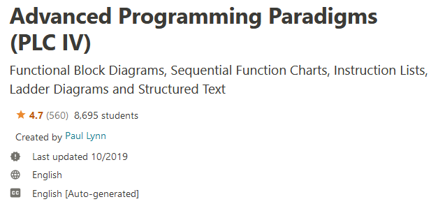 Advanced Programming Paradigms (PLC IV) 2019-10