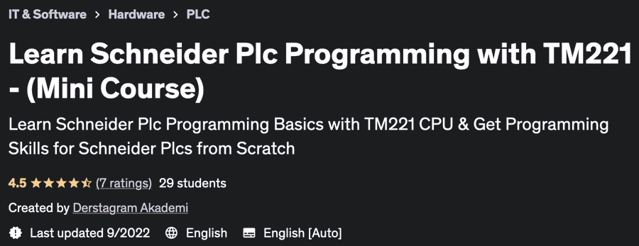 Learn Schneider Plc Programming with TM221 – (Mini Course) 2022-9