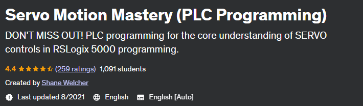 Servo Motion Mastery (PLC Programming) 2020-12