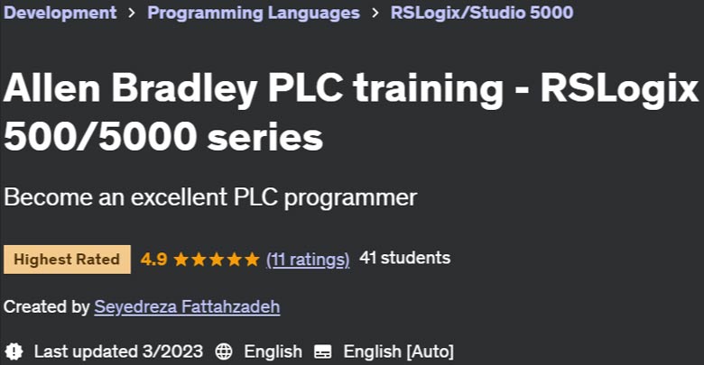 Allen Bradley PLC training – RSLogix 500/5000 series 2023-3