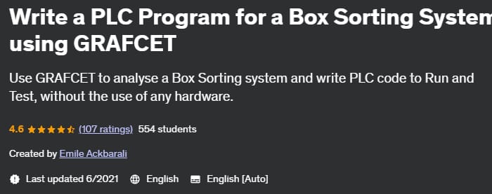 Write a PLC Program for a Box Sorting System using GRAFCET 2021-6