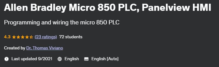 Allen Bradley Micro 850 PLC, Panelview HMI 2021-7