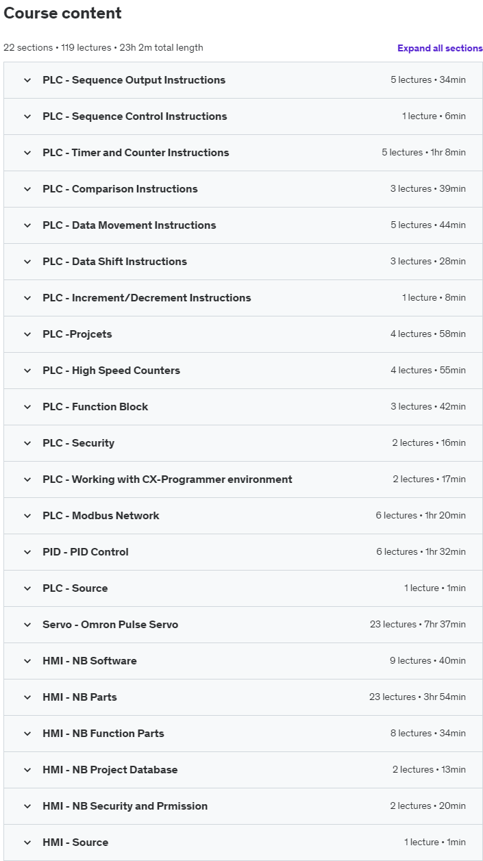 Omron PLC Training Course – All in One (PLC – SERVO – HMI) 2022-5