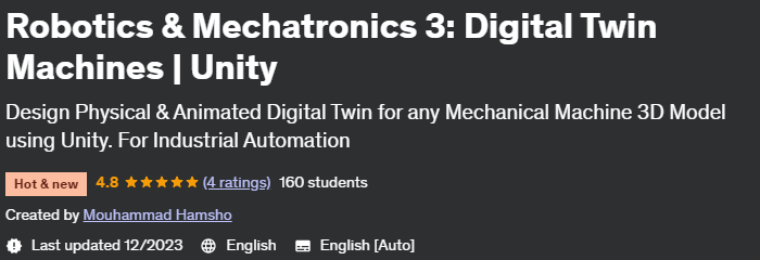 Robotics & Mechatronics 3: Digital Twin Machines | Unity 2023-11